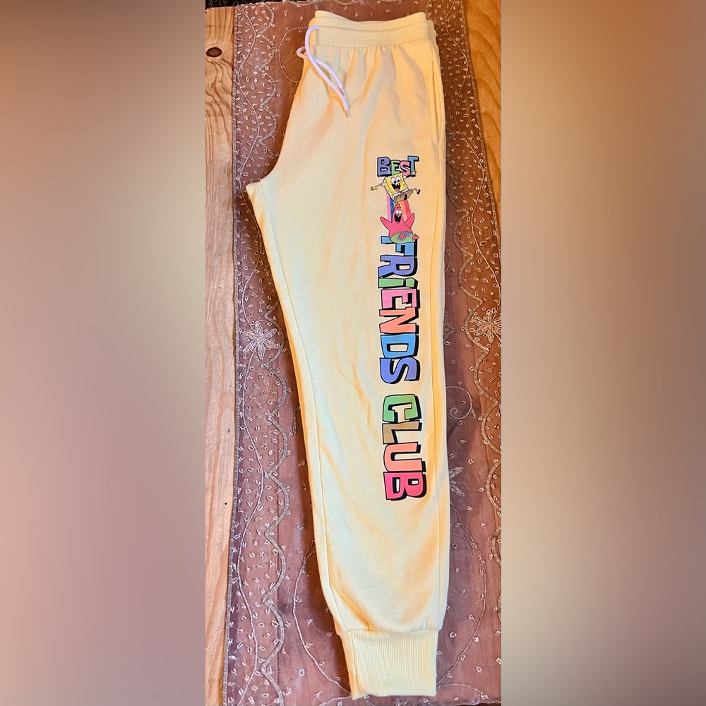 SpongeBob Sqaurepants Nickelodeon Joggers Size Large L Juniors